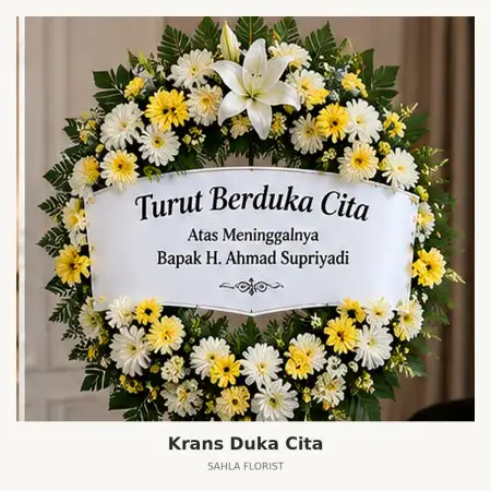 Krans Bunga Duka Dharmawangsa