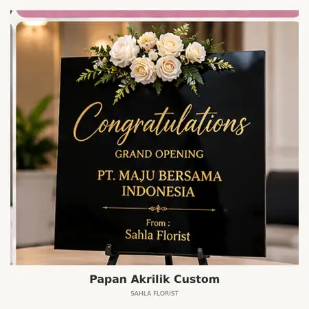 Papan Bunga Akrilik Dharmawangsa